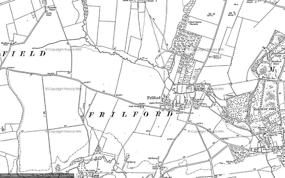 Old Map of Frilford, 1898 in 1898