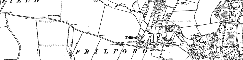 Old map of Frilford in 1898