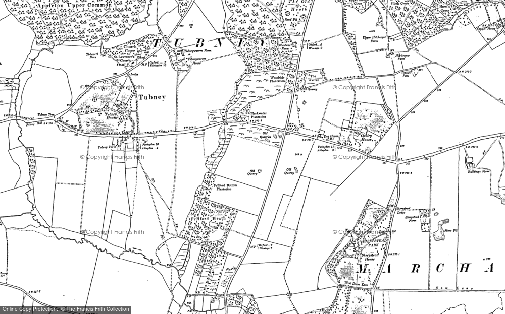 Old Map of Frilford Heath, 1898 - 1911 in 1898