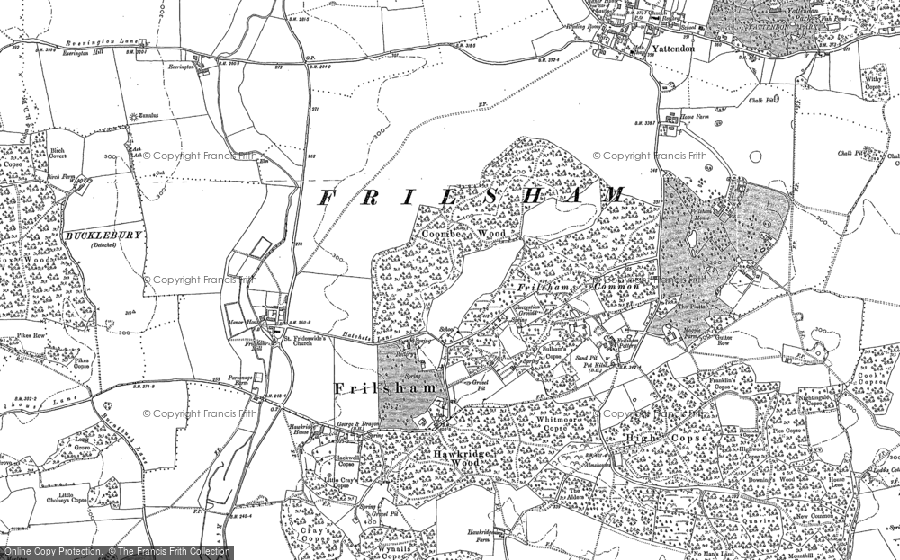 Old Map of Frilsham, 1898 - 1910 in 1898