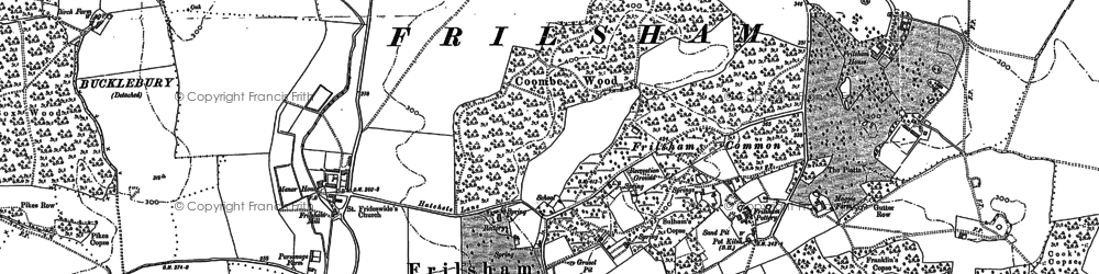 Old map of Frilsham in 1898