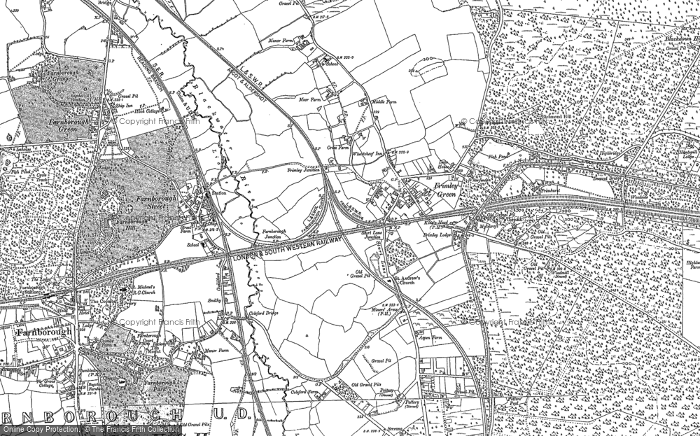 Old Map of Frimley Green, 1918 in 1918