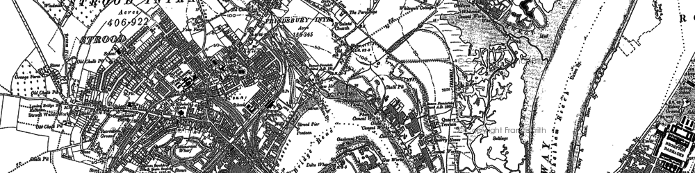 Old map of Frindsbury in 1895