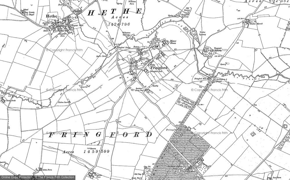 Old Map of Fringford, 1898 - 1920 in 1898