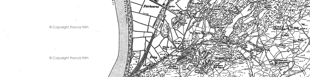 Old map of Afon Dyffryn in 1900