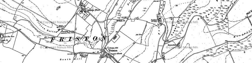 Old map of Friston in 1908