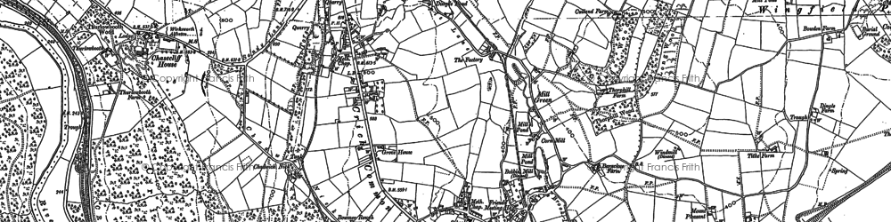 Old map of Fritchley in 1879