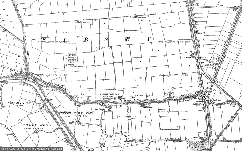 Old Map of Frith Bank, 1887 in 1887