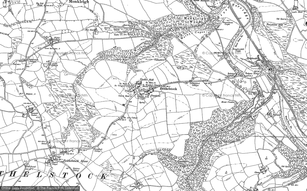 Old Map of Frithelstock, 1886 in 1886