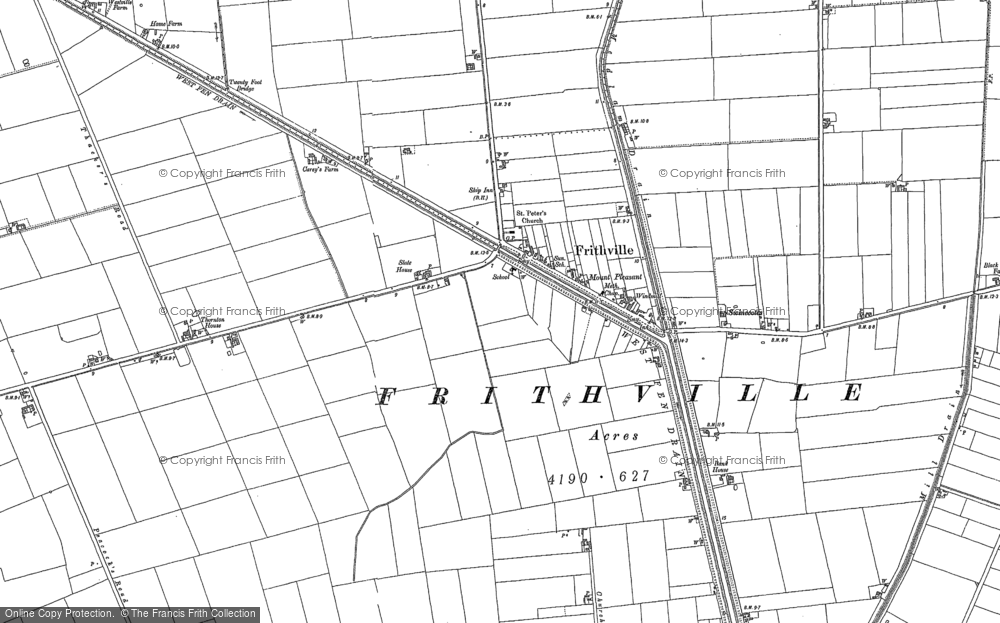 Old Map of Frithville, 1887 - 1888 in 1887