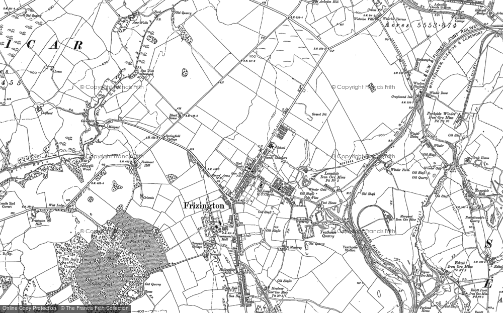 Old Map of Frizington, 1898 in 1898