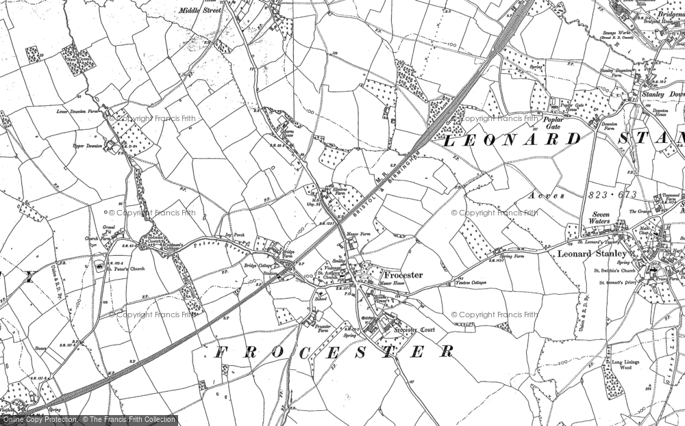Old Map of Frocester, 1882 in 1882