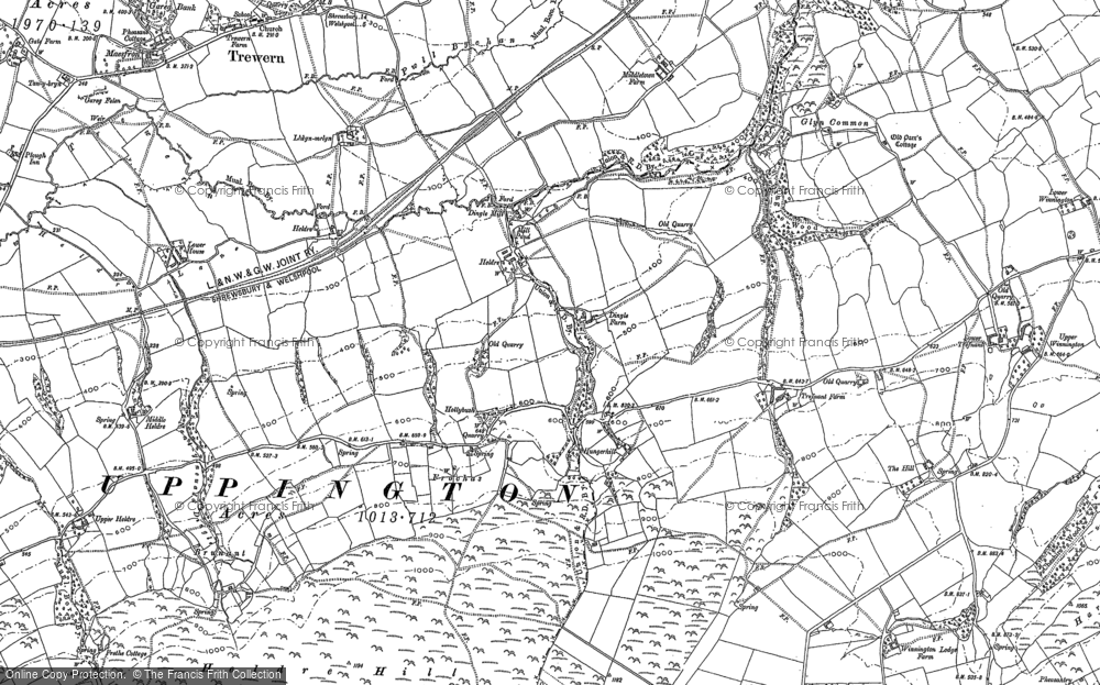 Old Map of Frochas, 1900 - 1901 in 1900