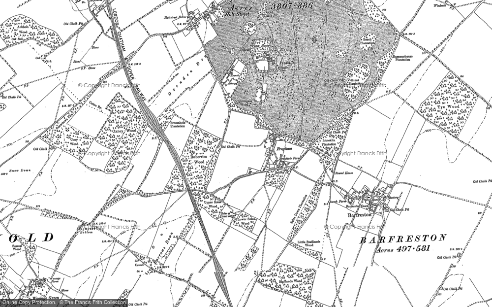 Old Map of Frogham, 1896 in 1896