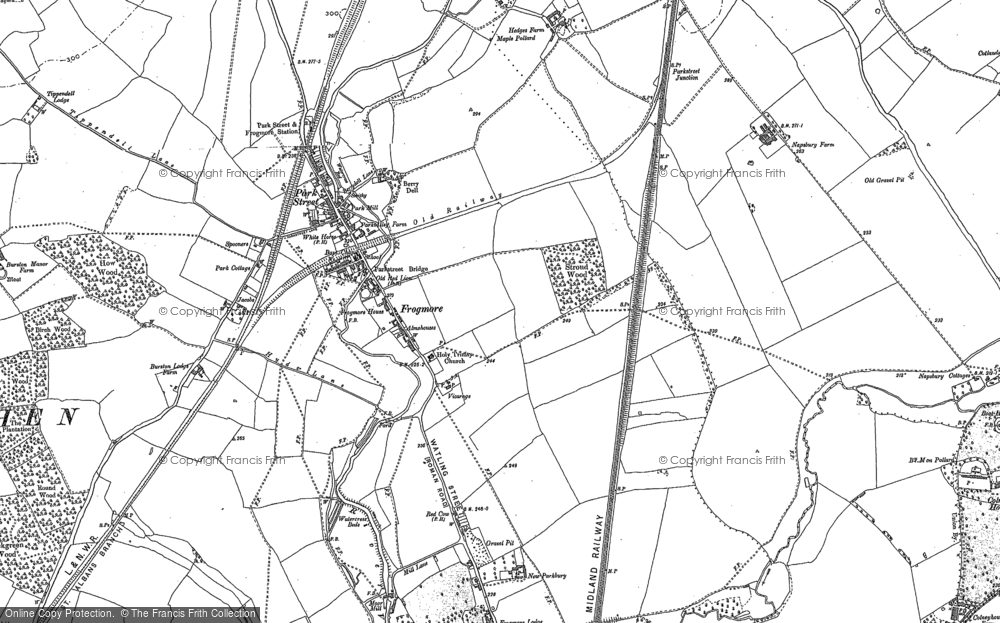 Old Map of Frogmore, 1896 - 1897 in 1896