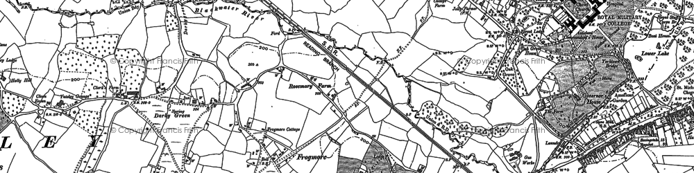 Old map of Frogmore in 1909