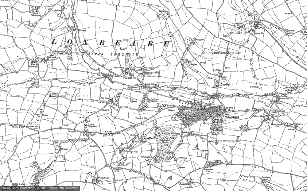 Old Map of Historic Map covering Bunkersland in 1887