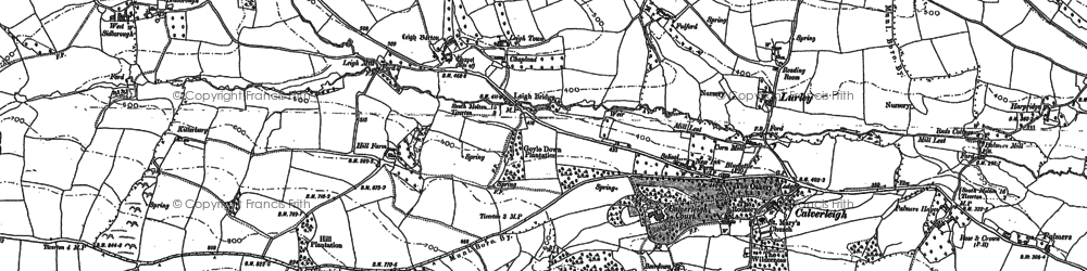 Old map of Frogwell in 1887