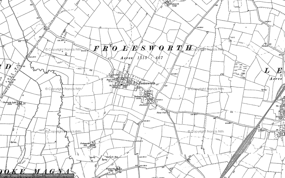 Old Map of Frolesworth, 1901 - 1902 in 1901