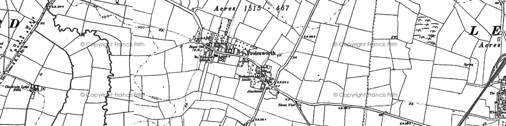 Old map of Frolesworth in 1901