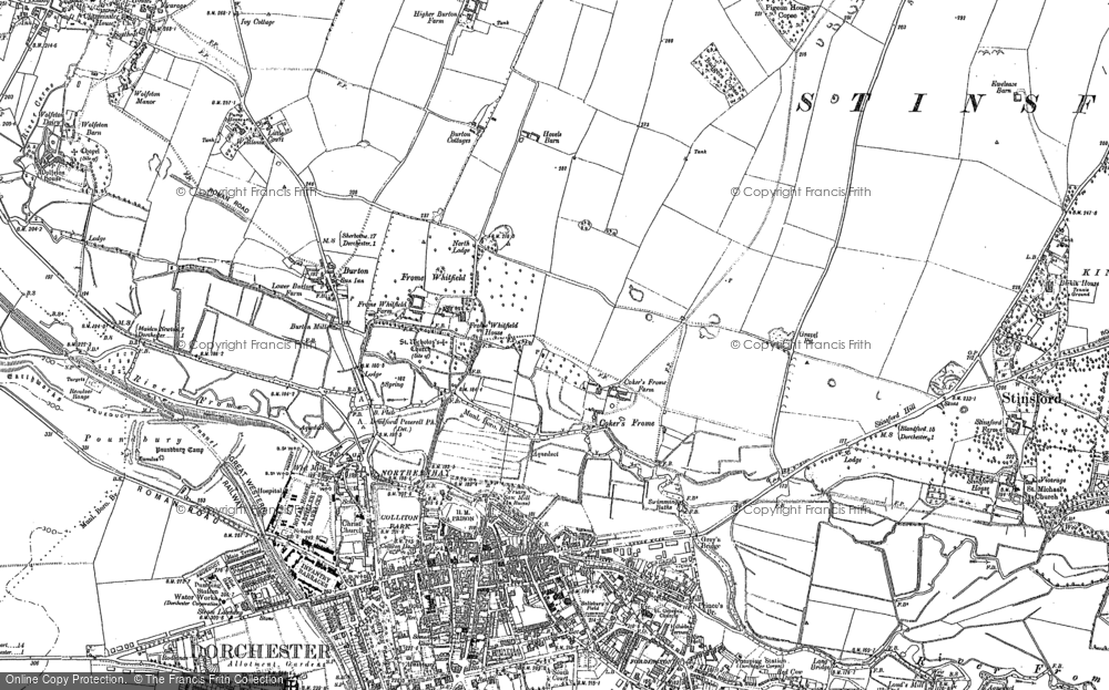 Old Map of Frome Whitfield, 1886 - 1887 in 1886