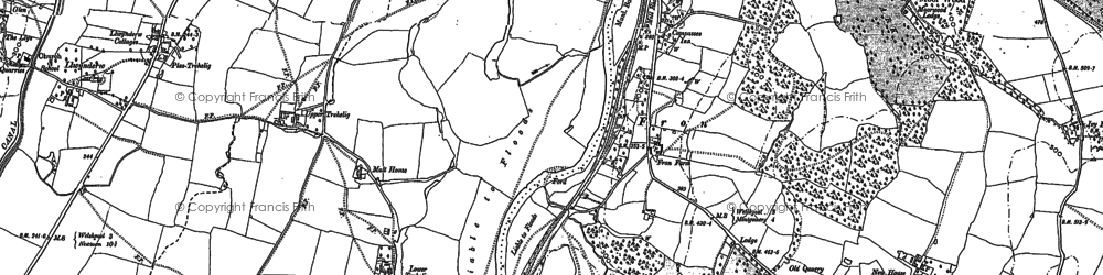 Old map of Fron in 1884
