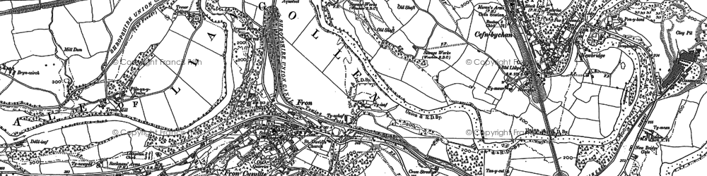Old map of Froncysyllte in 1898