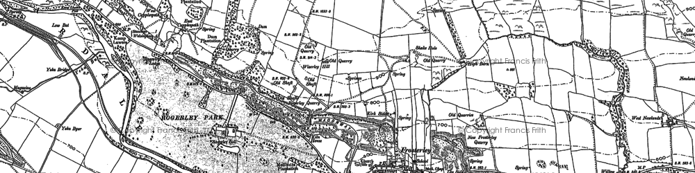 Old map of Bollihope Ho in 1896