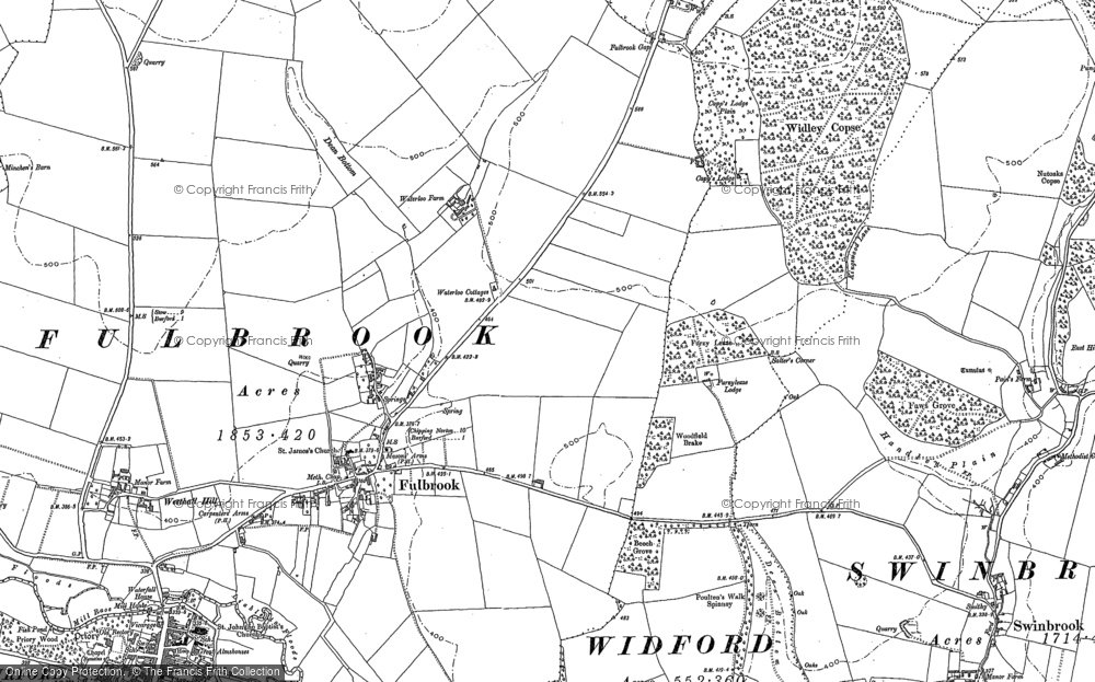 Old Map of Historic Map covering Blackheath Clump in 1889