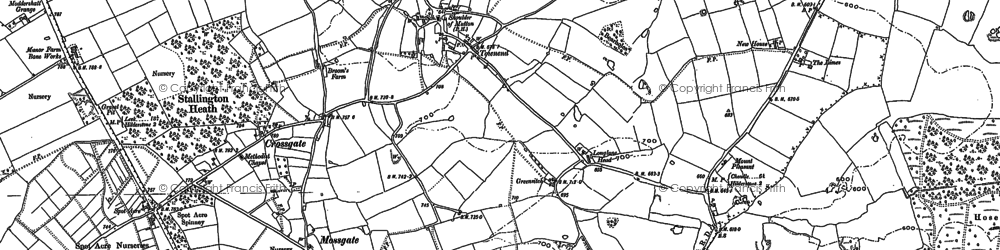 Old map of Crossgate in 1879