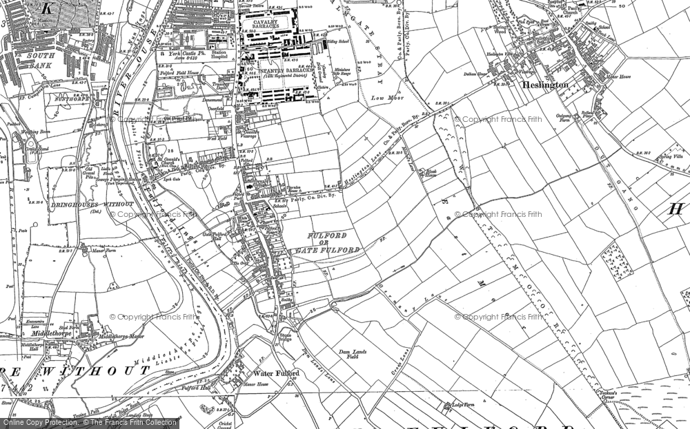 Old Map of Historic Map covering Armstrong Ho in 1890