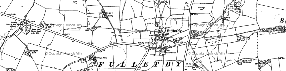 Old map of Fulletby in 1887