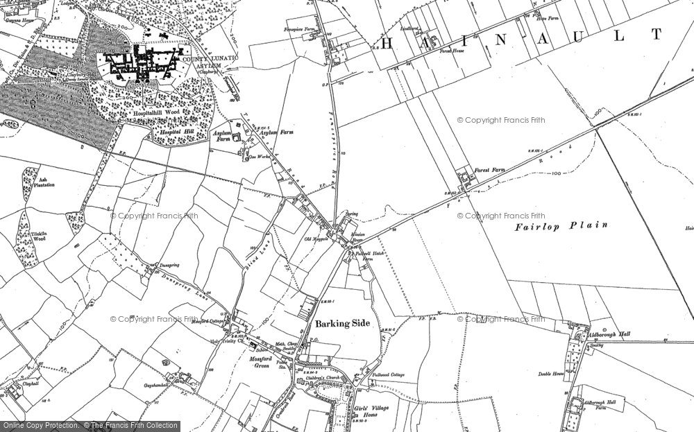 Old Map of Historic Map covering Hainault in 1895