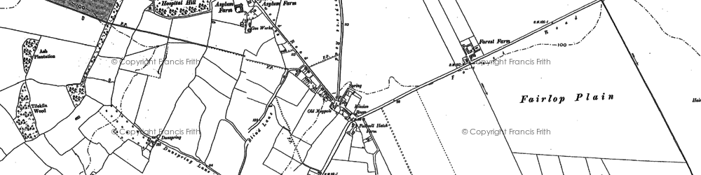 Old map of Hainault in 1895