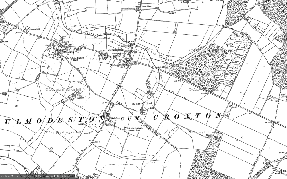 Old Map of Fulmodeston, 1885 in 1885
