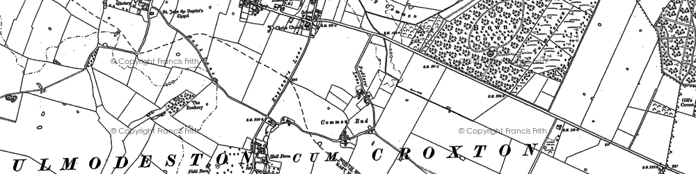 Old map of Fulmodeston in 1885