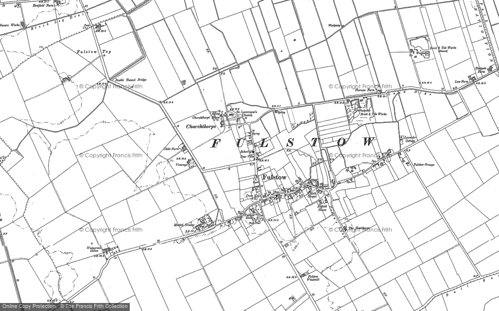 Old Map of Fulstow, 1887 in 1887