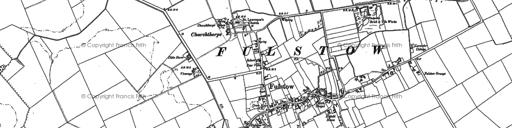 Old map of Fulstow in 1887