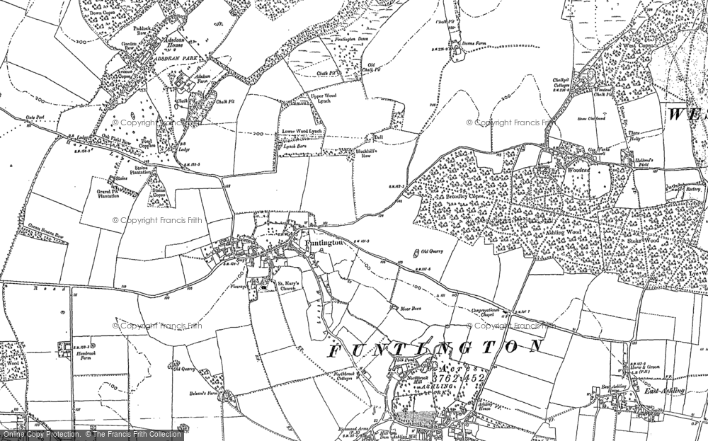Old Map of Funtington, 1885 - 1901 in 1885