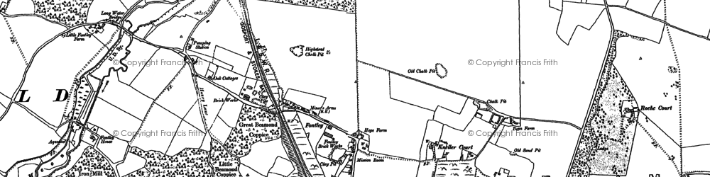 Old map of Funtley in 1895