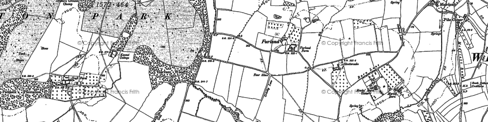 Old map of Furland in 1886