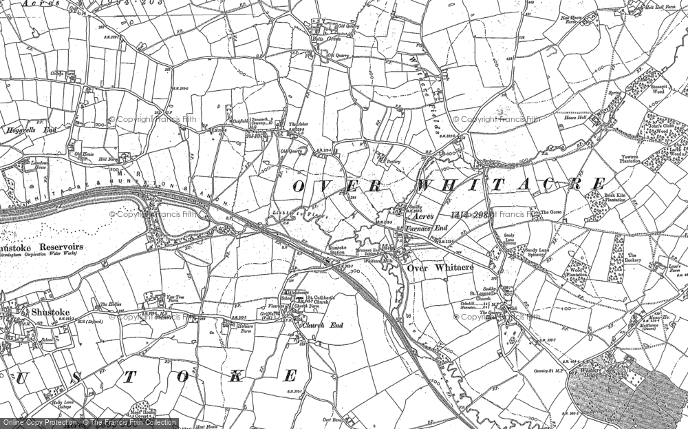 Old Map of Furnace End, 1886 - 1902 in 1886