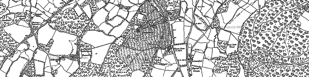 Old map of Furner's Green in 1898