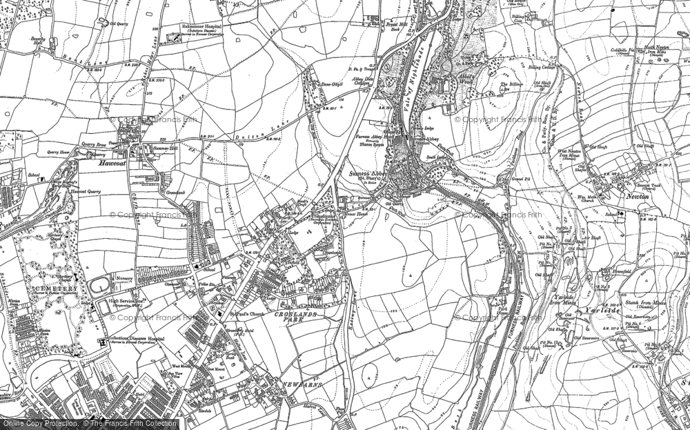 Old Map of Historic Map covering Croslands Park in 1910