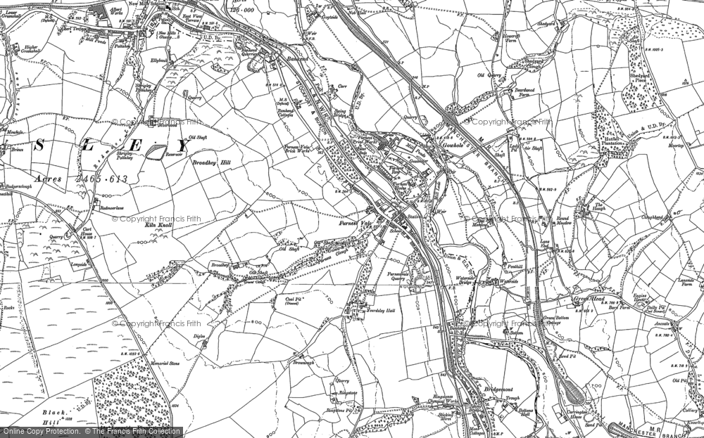 Old Map of Furness Vale, 1896 - 1897 in 1896