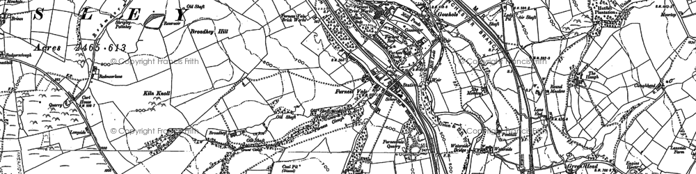 Old map of Gowhole in 1896