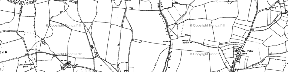 Old map of Furneux Pelham in 1916