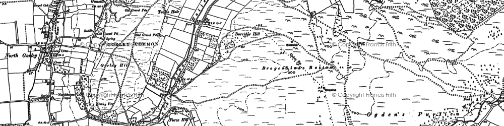 Old map of Furze Hill in 1895
