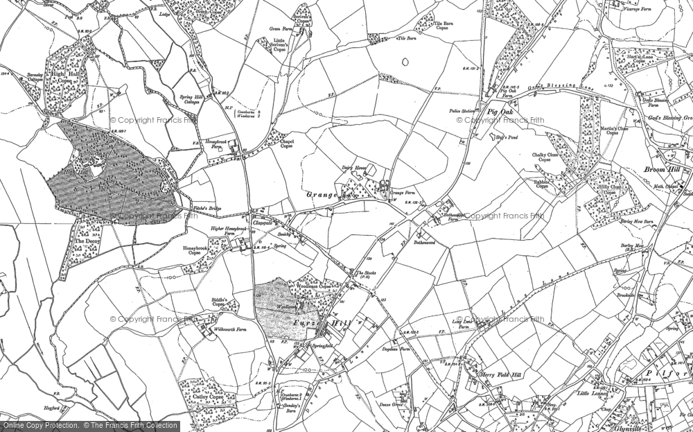 Old Map of Furzehill, 1887 - 1900 in 1887