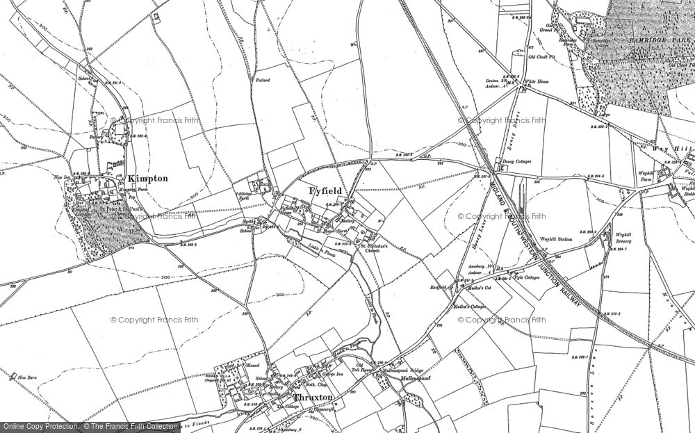 Old Map of Fyfield, 1894 in 1894